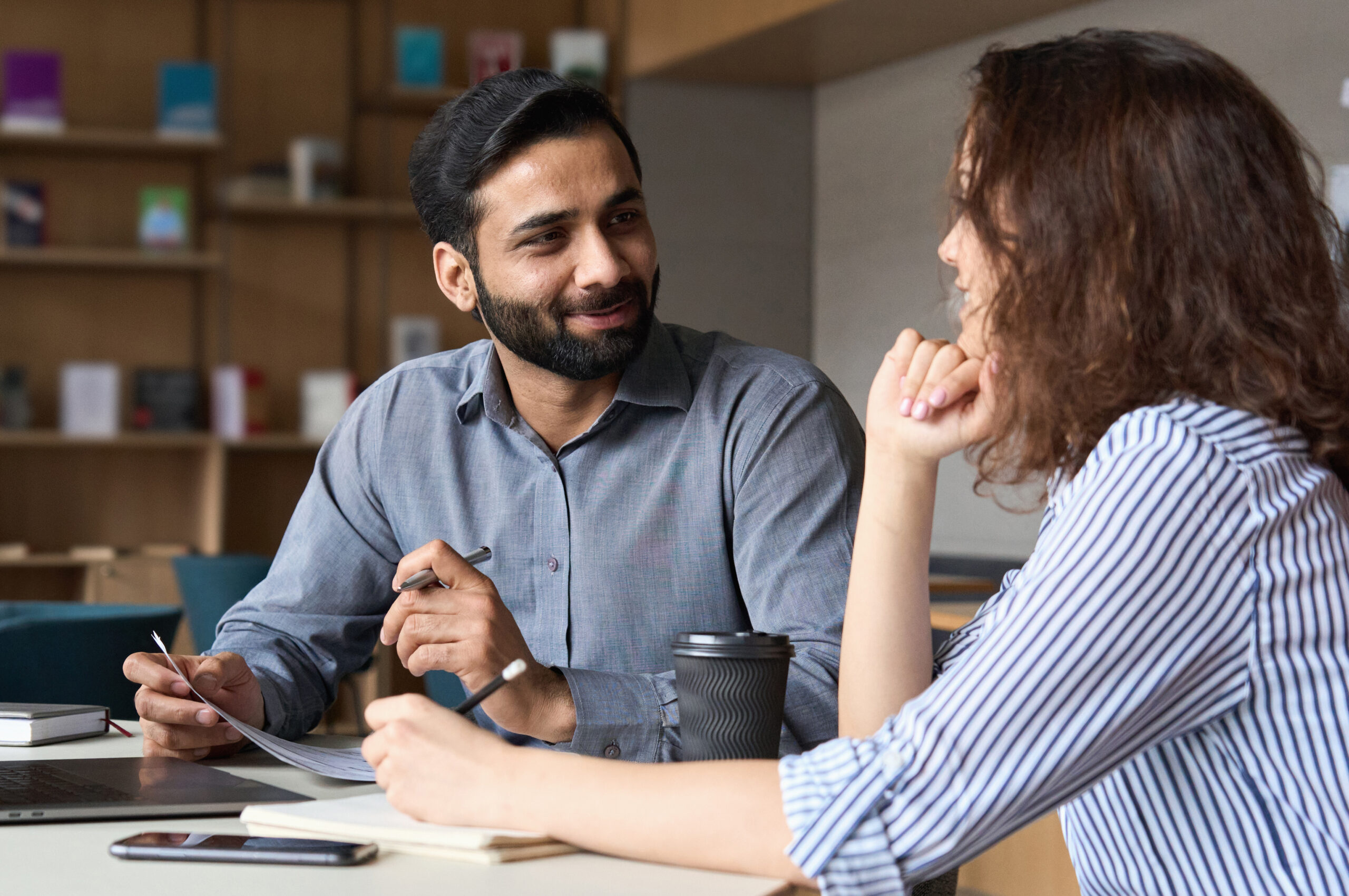 Employer and apprentice working